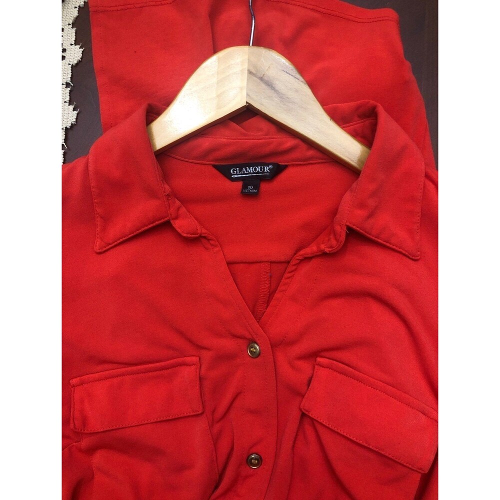Glamour dress red orange size 10